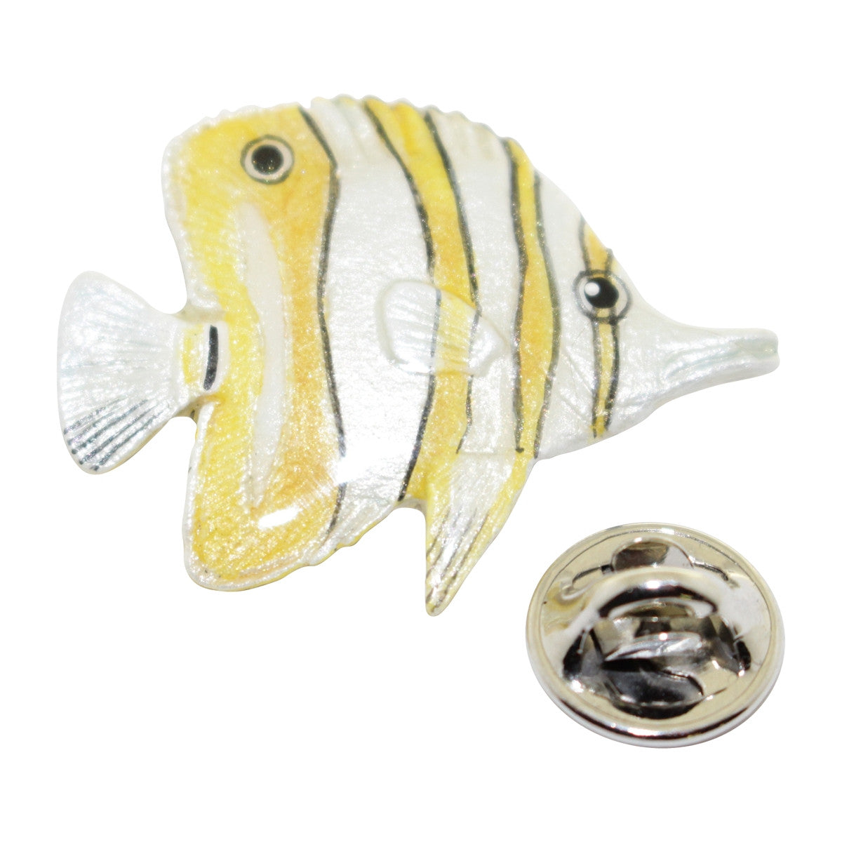 Butterflyfish Pin ~ Hand Painted ~ Lapel Pin ~ Hand Painted Lapel Pin ~ Sarah's Treats & Treasures